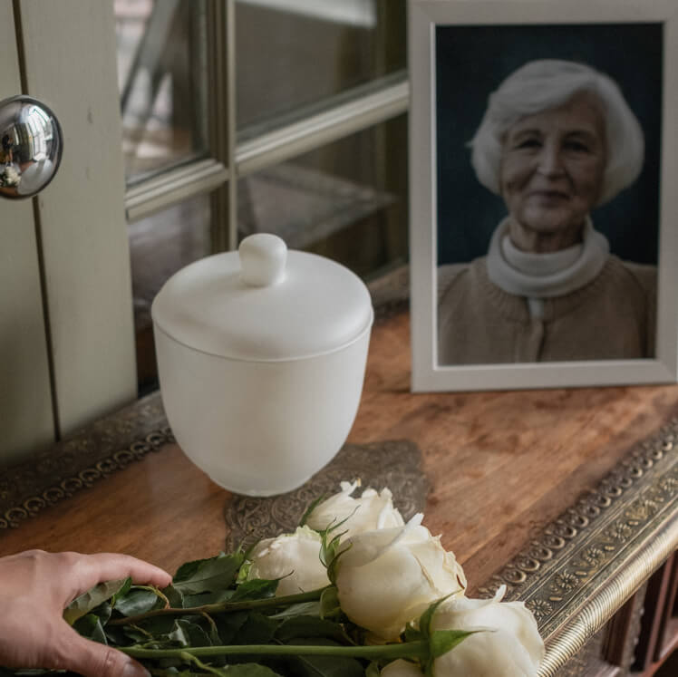 Cremation Urn at a Memorial Ceremony